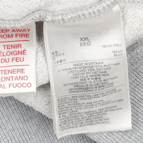 GAP Kids Boys Grey Full Zip Hooded Fleece Jacket Size 13 Years