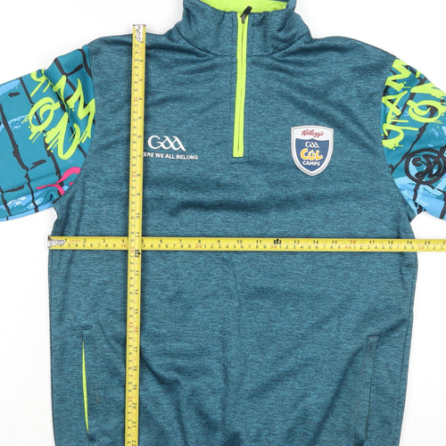Masita Teens Blue Graphic 1/4 Zip Sports Sweatshirt Size S