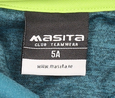 Masita Teens Blue Graphic 1/4 Zip Sports Sweatshirt Size S