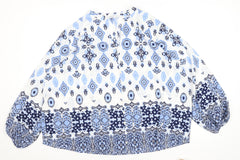 Gallery Womens Multicoloured Tunic Blouse Size 16 Bohemian Print