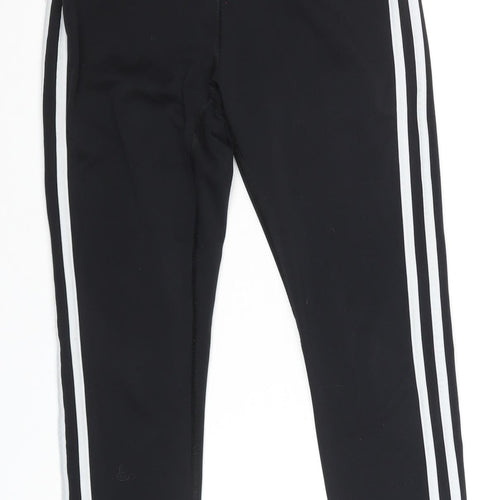 Gaiam Womens Black Ankle Leggings S Side Stripe Yoga Activewear