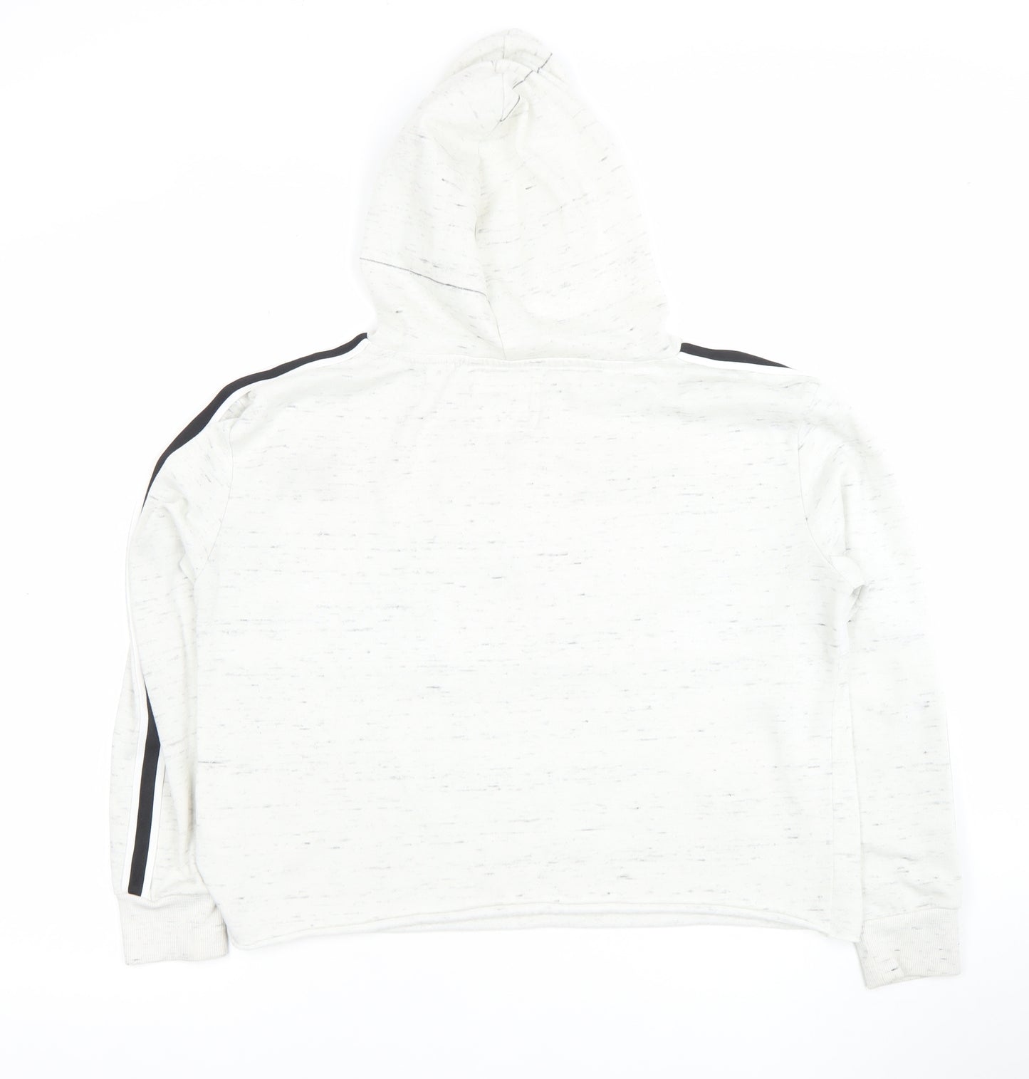 Hollis Women White Pullover Hoodie LOVE Graphic Size M
