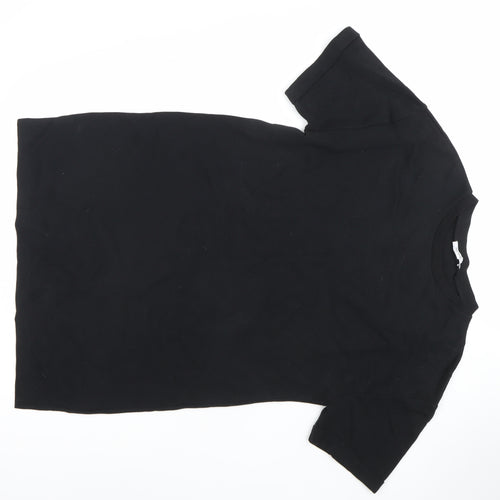 Zara Trafaluc Women's Black Cotton Blend Short Sleeve Basic T-Shirt Size S