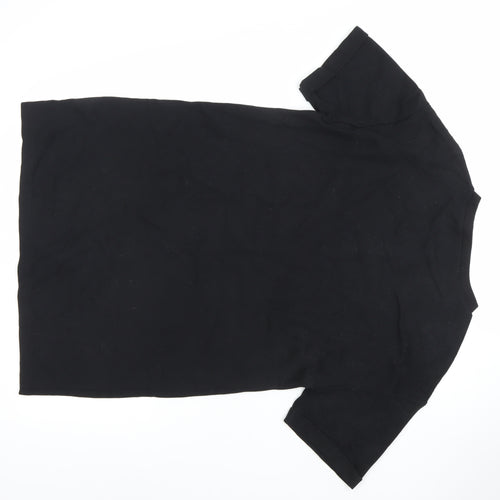 Zara Trafaluc Women's Black Cotton Blend Short Sleeve Basic T-Shirt Size S