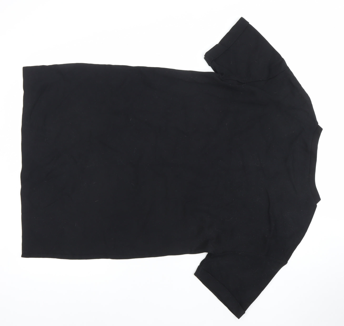 Zara Trafaluc Women's Black Cotton Blend Short Sleeve Basic T-Shirt Size S