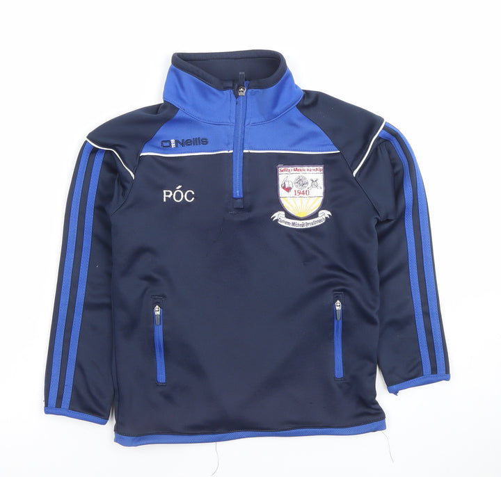 O’Neills Boys Navy Blue 1/2 Zip Sweatshirt Age 5-6 Sportswear