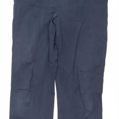 Carolyn Donnelly The Edit Women's Blue Viscose Straight Trousers UK 16