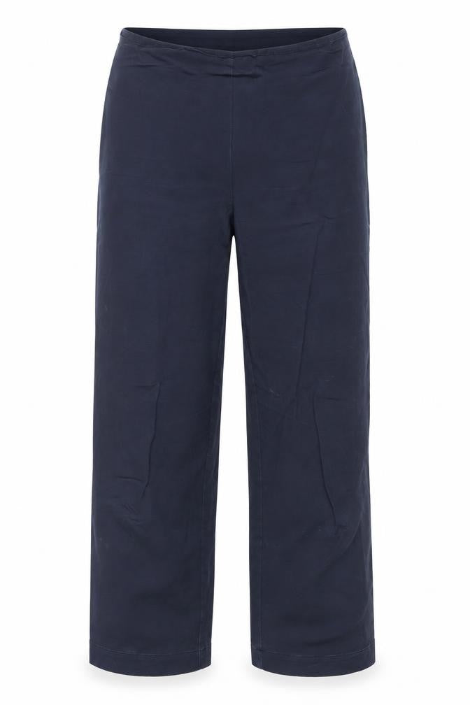Carolyn Donnelly The Edit Women's Blue Viscose Straight Trousers UK 16