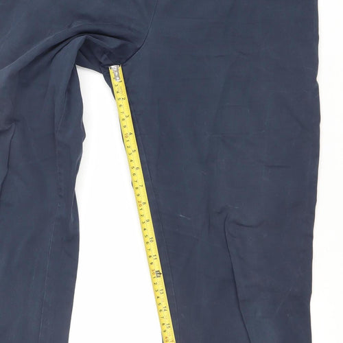 Carolyn Donnelly The Edit Women's Blue Viscose Straight Trousers UK 16