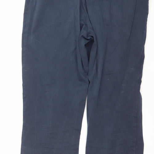 Carolyn Donnelly The Edit Women's Blue Viscose Straight Trousers UK 16