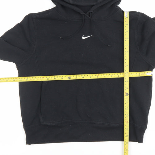 Nike Womens Black Small Pullover Hoodie with Reflective Logo