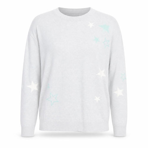 Dunnes Women’s Grey Star Print Crew Neck Knit Jumper Size M