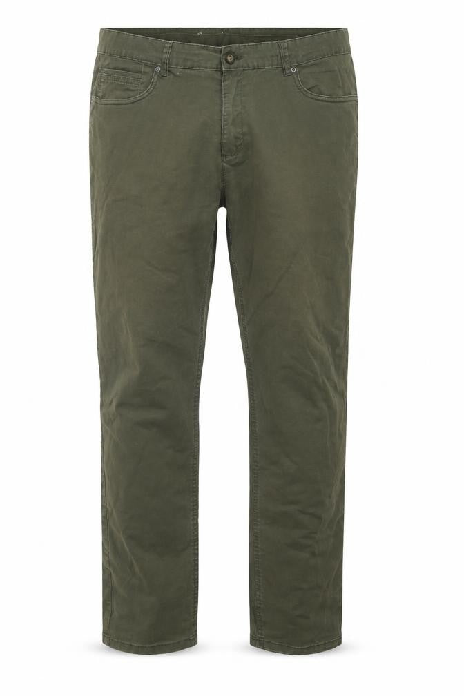 Max Men's Green Slim Fit 5-Pocket Chino Trousers Size 40