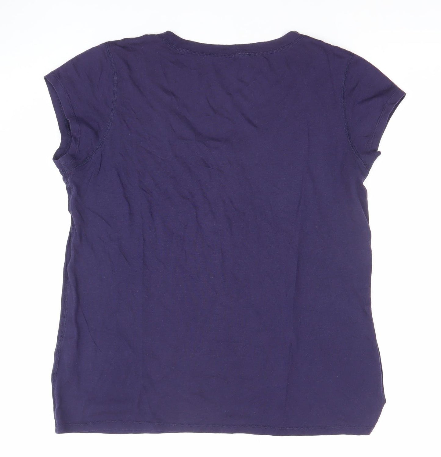 J.Crew Women's Blue L Basic Short Sleeve Scoop Neck T-Shirt