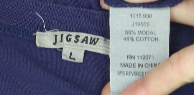 J.Crew Women's Blue L Basic Short Sleeve Scoop Neck T-Shirt