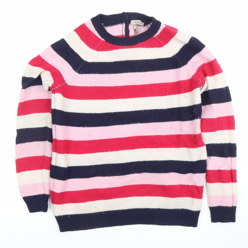Kew Womens Multicoloured Striped Wool Pullover Jumper L