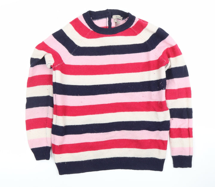 Kew Womens Multicoloured Striped Wool Pullover Jumper L
