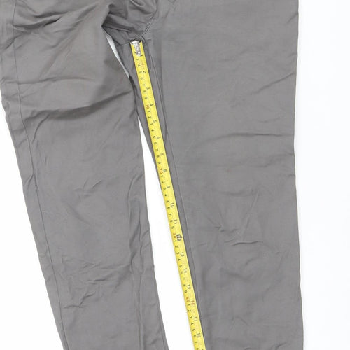 Steel & Jelly Men’s Grey Slim Fit Chino Trousers Size 32R