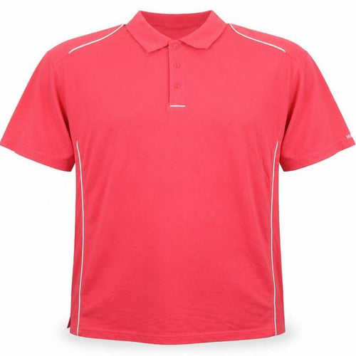 HiPPO Men's Red 2XL Short Sleeve Cotton Polo Shirt
