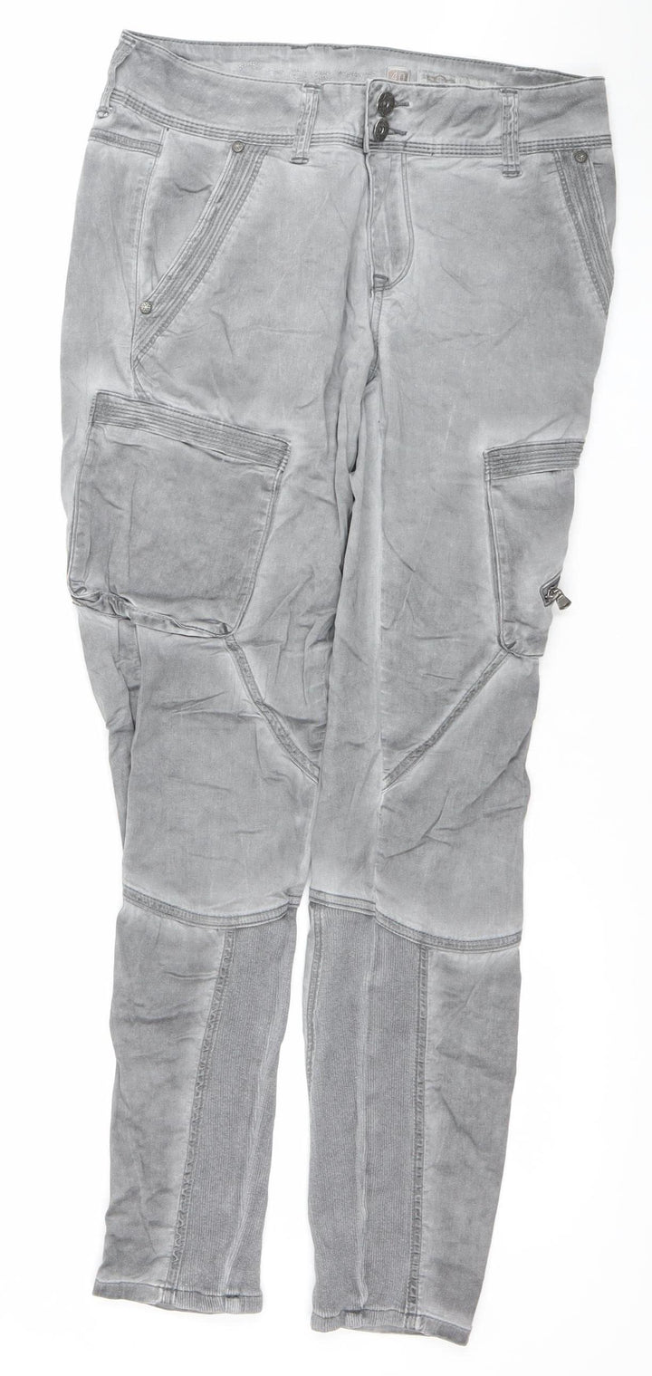 Sassy Womens Grey Size 12 Tapered Jeans Mid Rise Stretch Denim