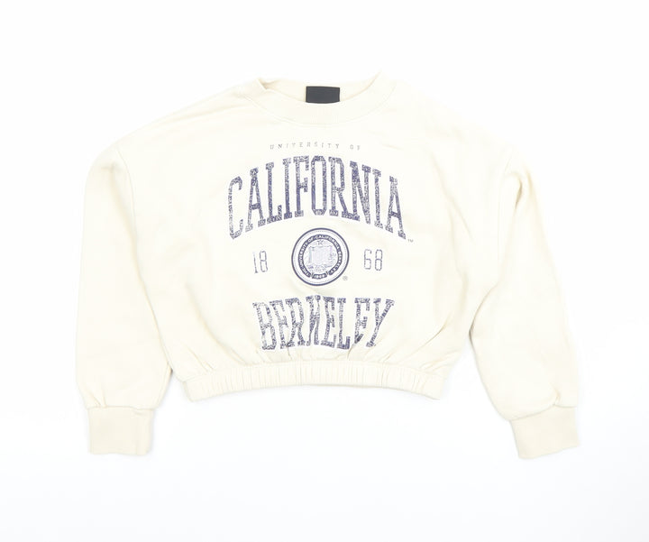 S2N GEN Girls Beige California Graphic Pullover Sweatshirt Size M