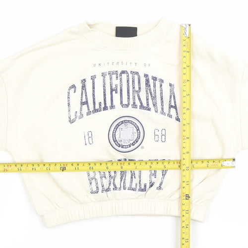 S2N GEN Girls Beige California Graphic Pullover Sweatshirt Size M