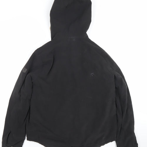 ONLY Womens Black Hooded Parka Jacket Size L