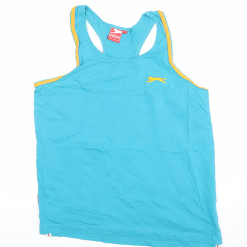Slazenger Men's Blue Sleeveless Cotton T-Shirt Size S