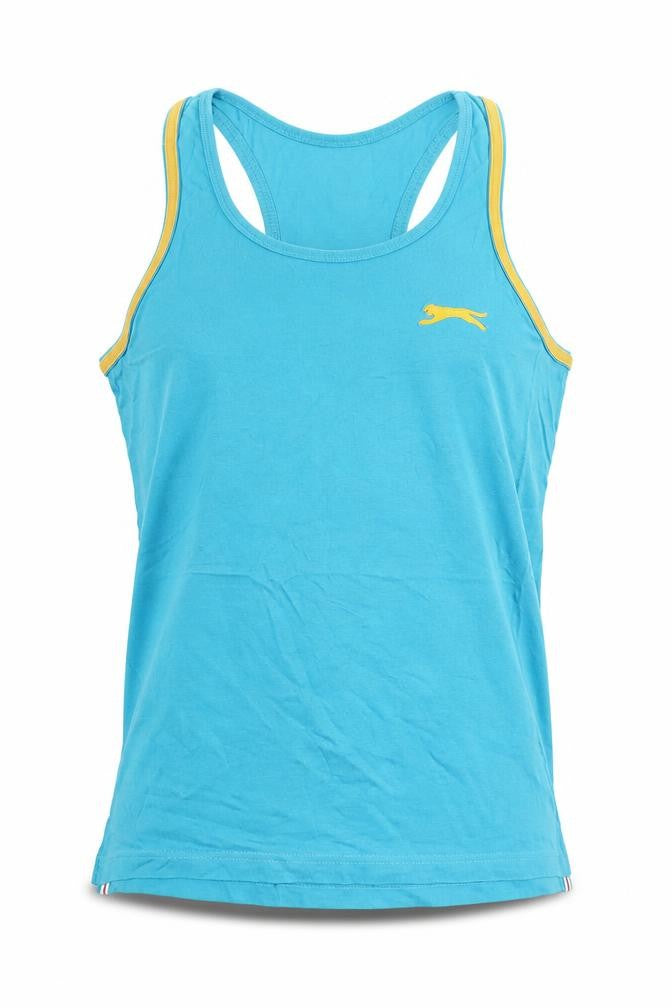 Slazenger Men's Blue Sleeveless Cotton T-Shirt Size S