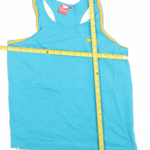 Slazenger Men's Blue Sleeveless Cotton T-Shirt Size S
