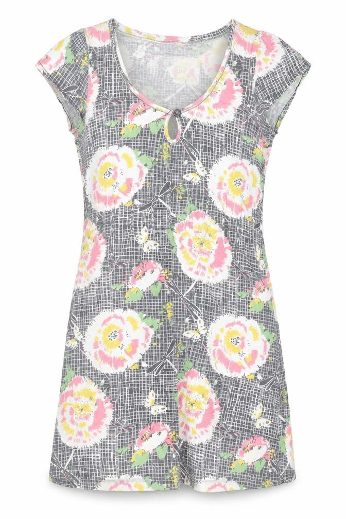 Front view of White Stuff Women's Multicoloured Floral Cotton Shift Dress, size 10