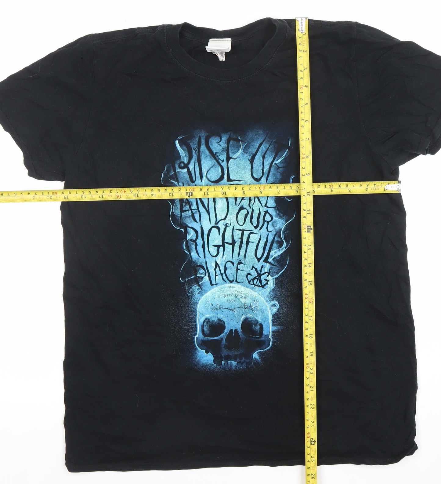 Harry Potter Men’s Black Medium Graphic Skull T-Shirt Cotton