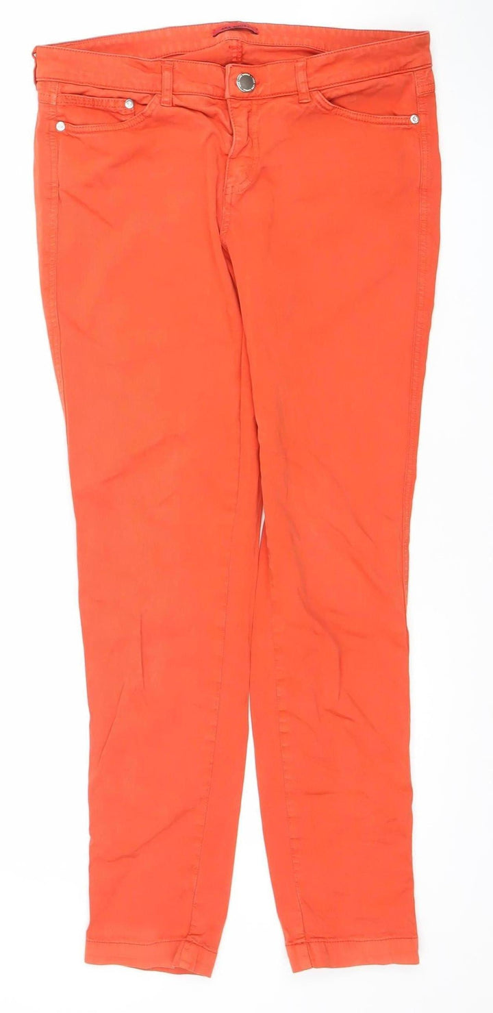 Ana Sousa Women's Orange Slim Fit Straight Jeans Size 12