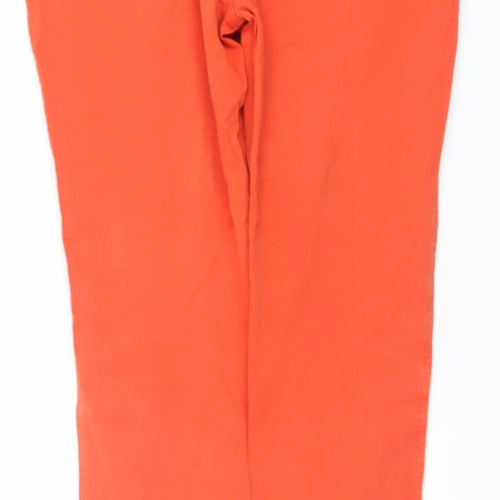 Ana Sousa Women's Orange Slim Fit Straight Jeans Size 12