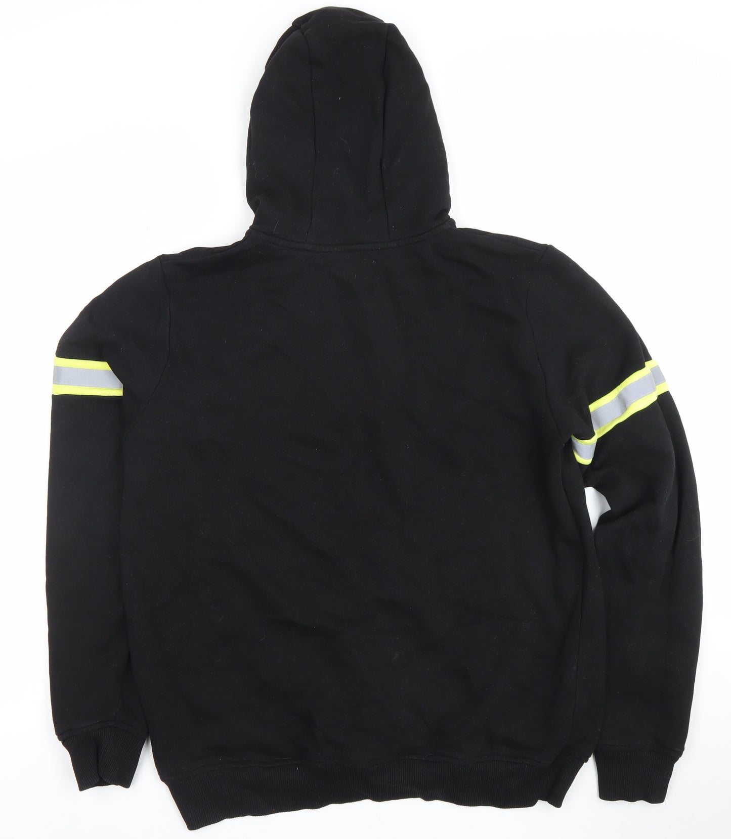 Paul Galvin Mens Black Full Zip Reflective Hoodie Size M