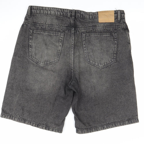 Cotton On Men’s Grey Denim Stone Wash Shorts Size 36 Regular Fit