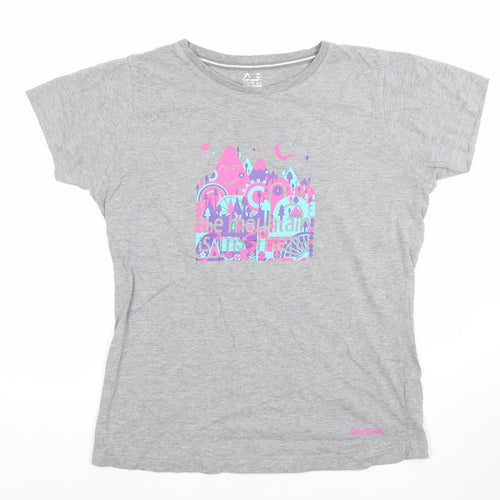 Dare 2b Womens Grey Short Sleeve Cotton Blend T-Shirt Size 14