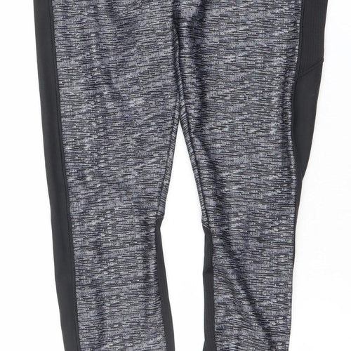 Domyos Womens Grey M Athletic Leggings Quick Dry Stretch Gym Pants