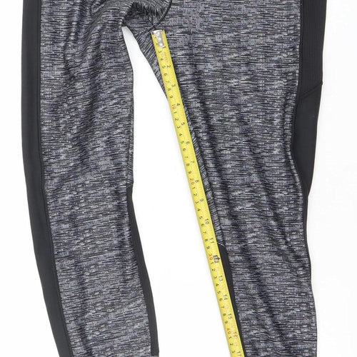 Domyos Womens Grey M Athletic Leggings Quick Dry Stretch Gym Pants
