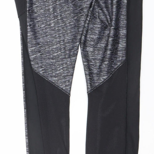 Domyos Womens Grey M Athletic Leggings Quick Dry Stretch Gym Pants