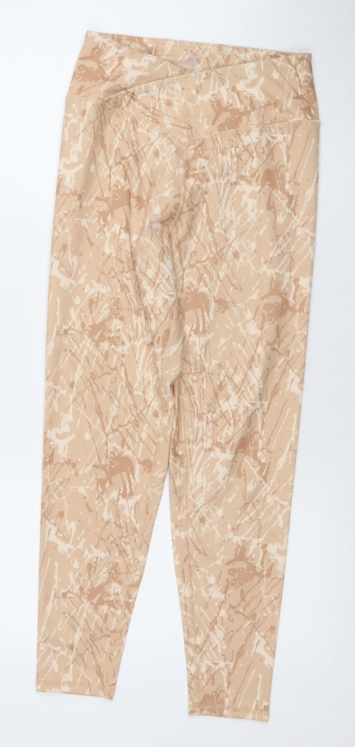 Kyodan Womens Beige Abstract Print Active Leggings Size M
