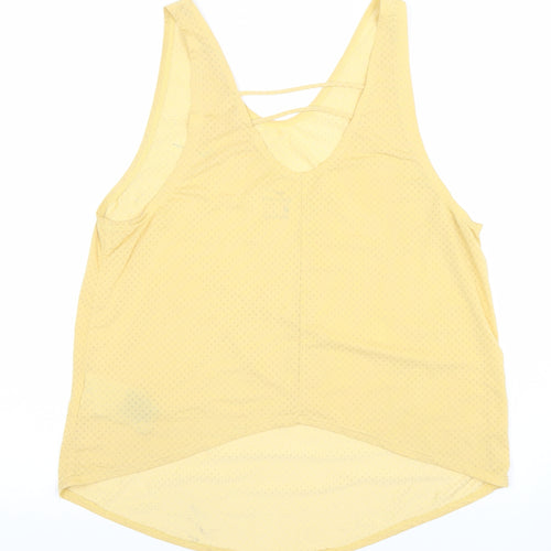 Nike Women's Yellow Running Dri-FIT Racerback Tank Top Size S
