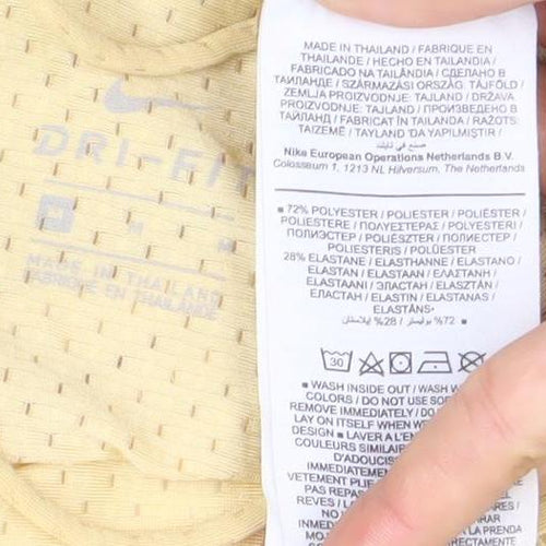 Nike Women's Yellow Running Dri-FIT Racerback Tank Top Size S