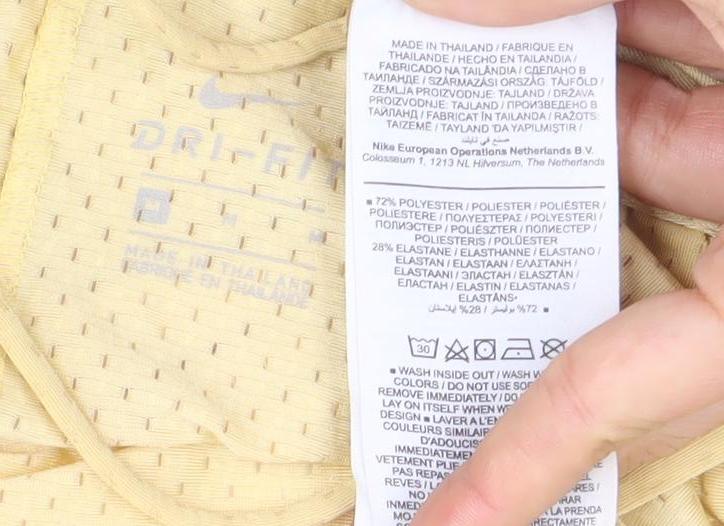 Nike Women's Yellow Running Dri-FIT Racerback Tank Top Size S