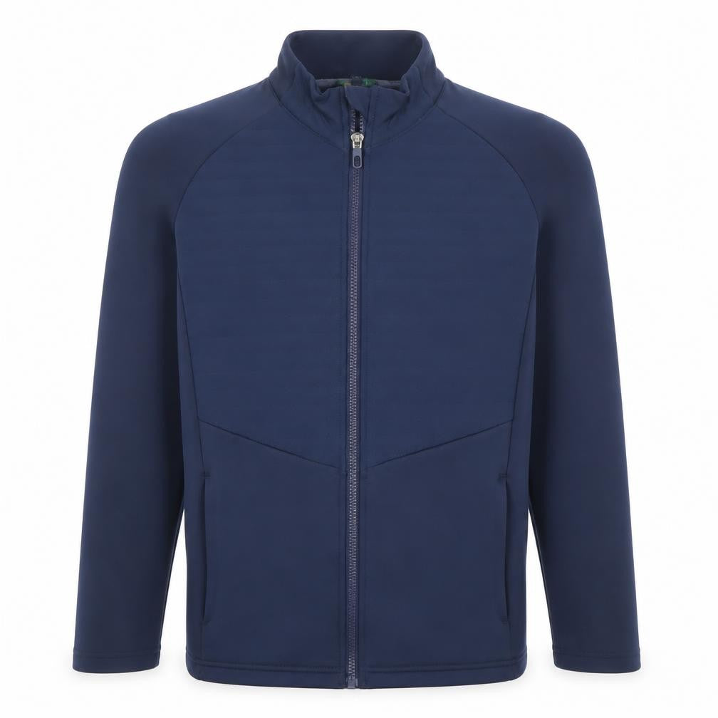 Front view of Padraig Harrington Men’s Blue Full Zip Golf Sweatshirt, size S