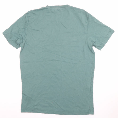 Diesel Men's Green Graphic Print Crew Neck Cotton T-Shirt Size S