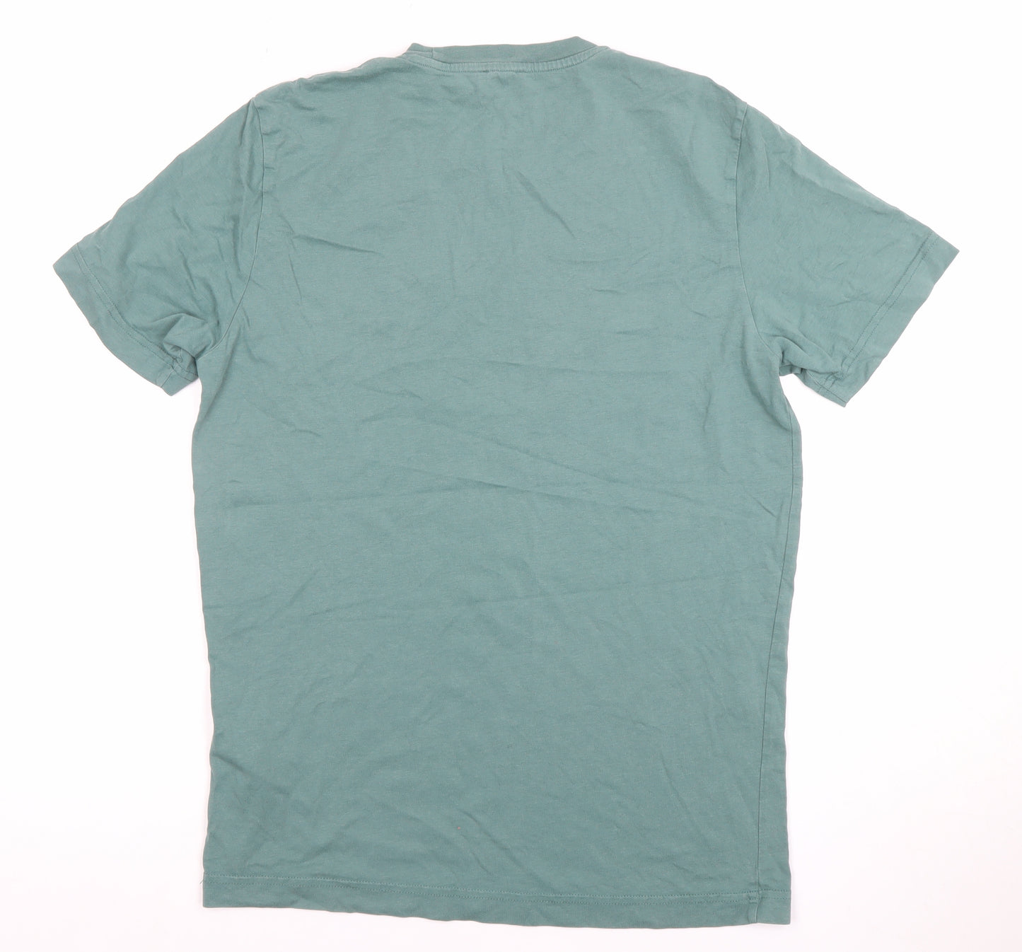 Diesel Men's Green Graphic Print Crew Neck Cotton T-Shirt Size S