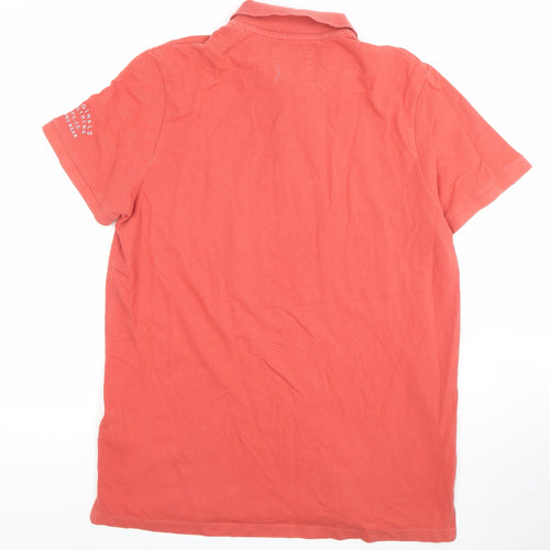 Jack & Jones Men's Red XL Polo Shirt Authentic Graphic Cotton