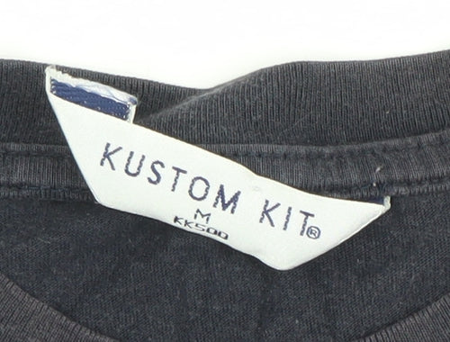 Kustom Kit Men's Black Medium Graphic Crew Neck T-Shirt