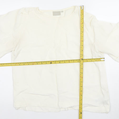 InWear Women's Ivory Short Sleeve Viscose Blouse UK 18